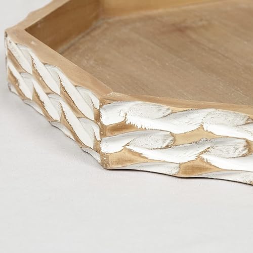 Miniatura 4 de Bandeja decorativa de madera de granja, bandeja rústica para servir, bandeja para otomana, mesa de café, encimera de cocina, manualidades,