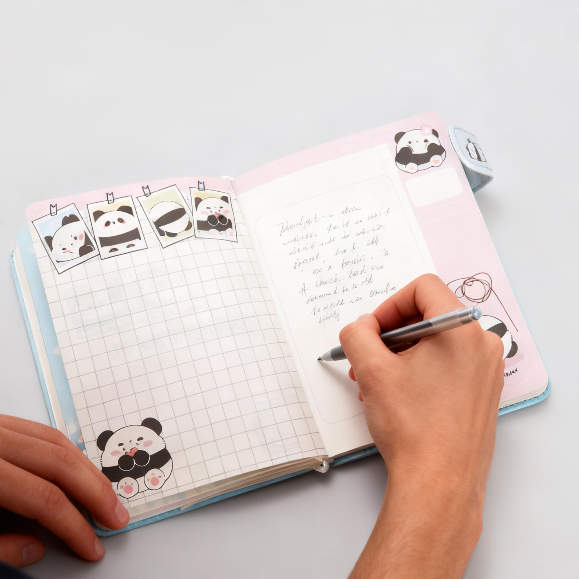 Zeph Hosea Uroczy kreskówkowy notatnik kawaii, pamiętnik, japoński szkicownik, skórzana okładka, pamiętnik, notatnik podróżny, 32K, 226 stron, 1 zakładka, bez podszewki