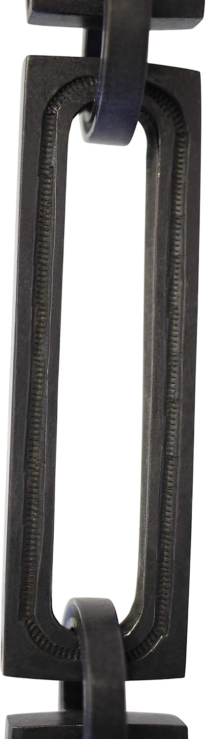 RCH Hardware Decorative Oil Bronzed Black Solid Brass Chain for Hanging, Lighting - Rectangular Hinge with Squared Edges