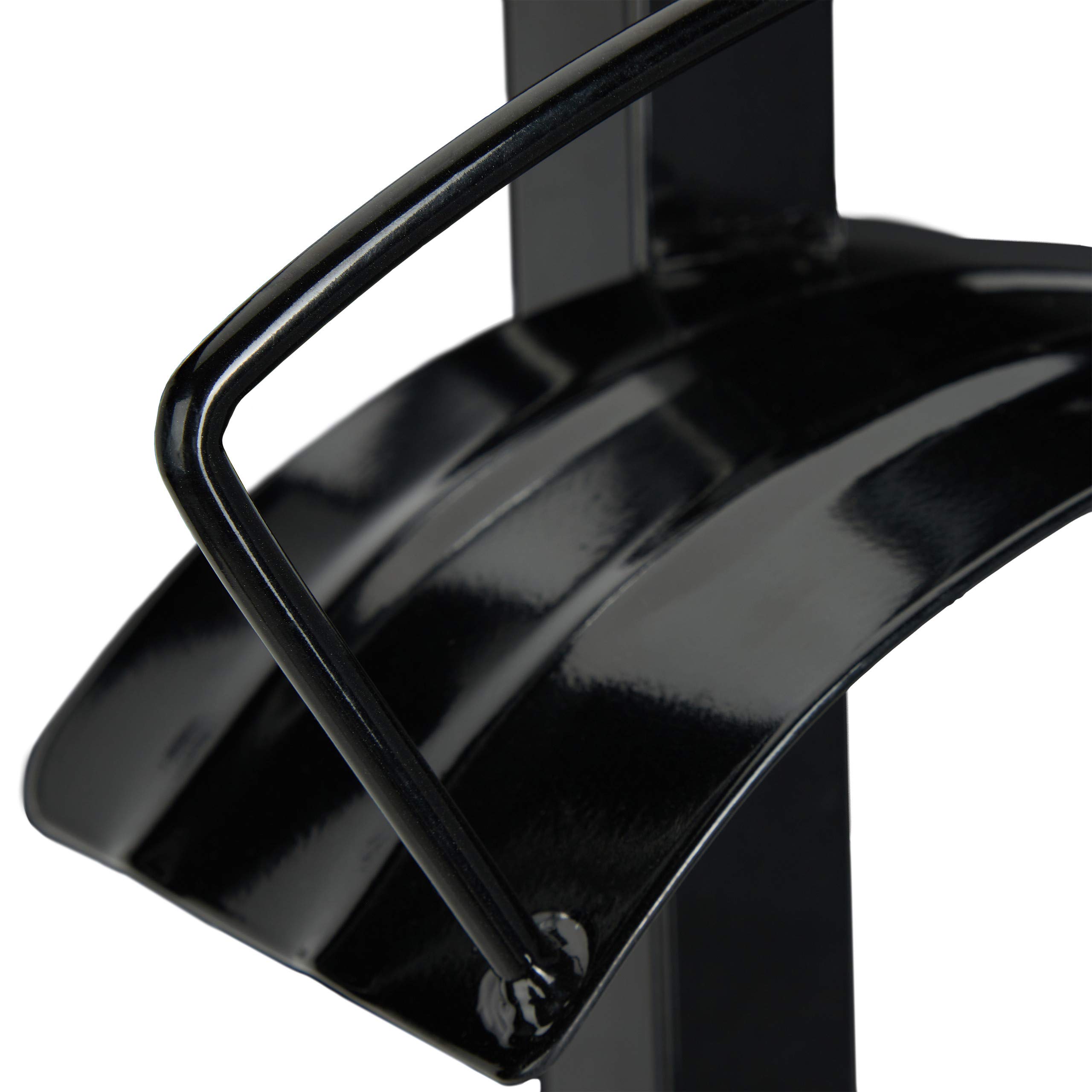 Relaxdays Porte-Tuyau d’arrosage avec Robinet, 2X connecteurs 3/4", adaptateurs 1/2" Inclus, Acier, 107,5x33x18 cm, Noir