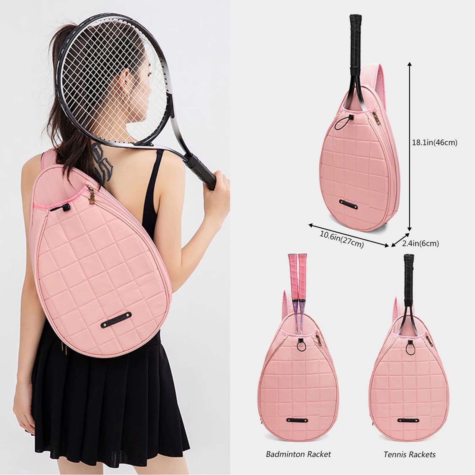 Housses D'entraînement Pour Raquette De Badminton - Tissu Oxford Résistant 30x24 Cm - 8