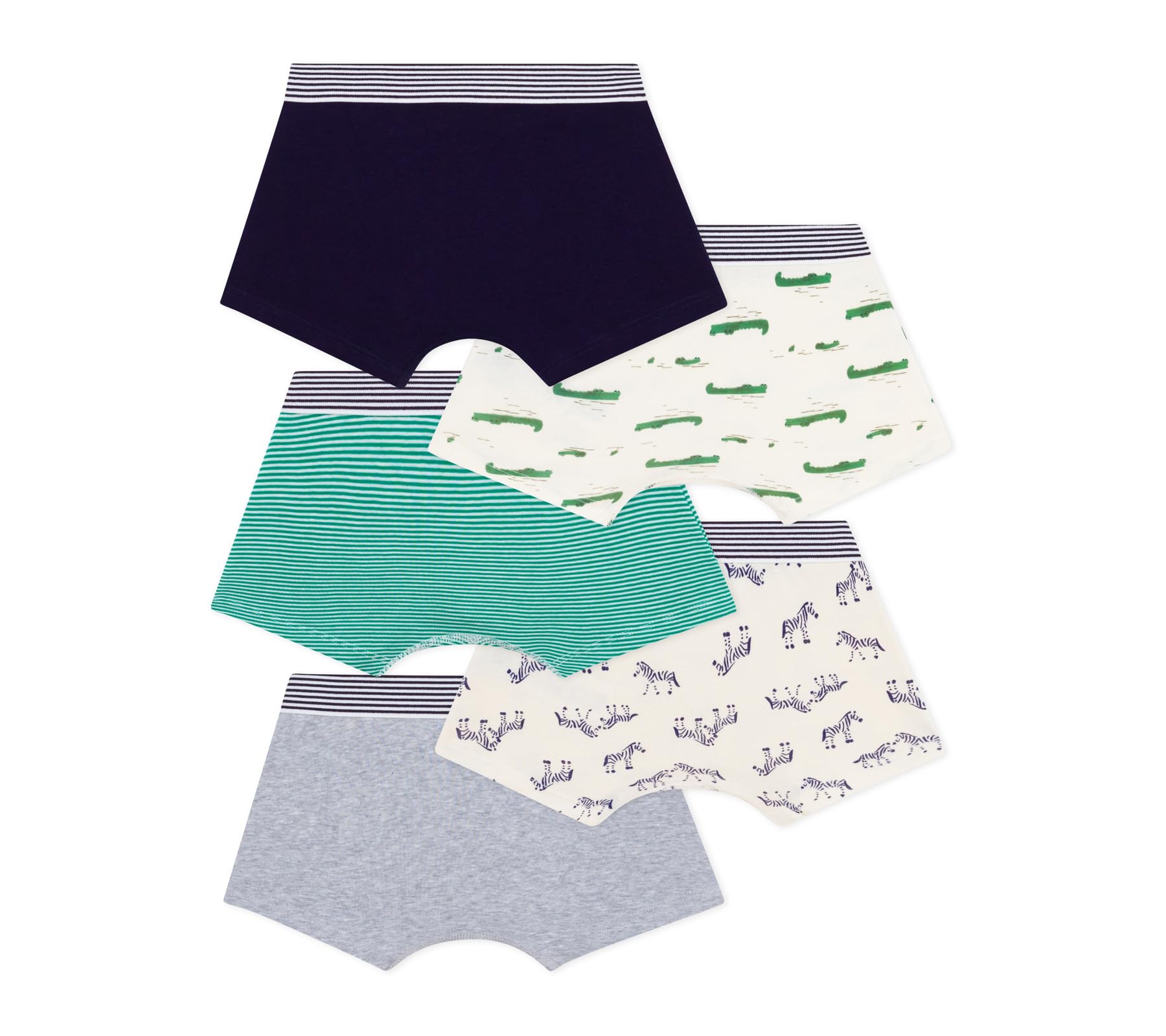 Petit Bateau - Juego de Boxers Infantiles de algodón con Estampado de Animales, Multicolor, 12 años