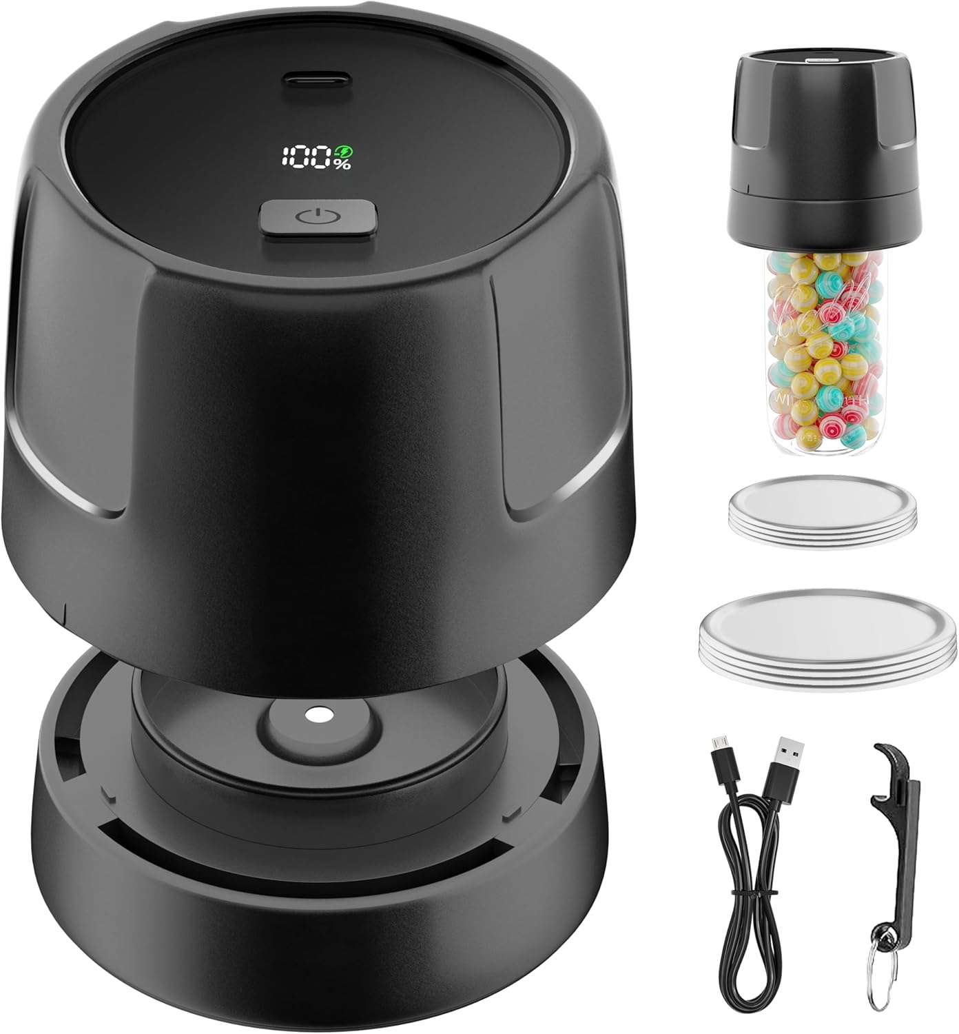 GEDLIRE Electric Mason Jar Vacuum Sealer, Canning Jar