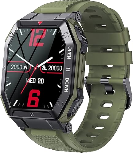 Reloj inteligente militar para hombre con llamada respuestahace Reloj deportivo táctico para exteriores resistente de 185 pulgadas pantalla grande