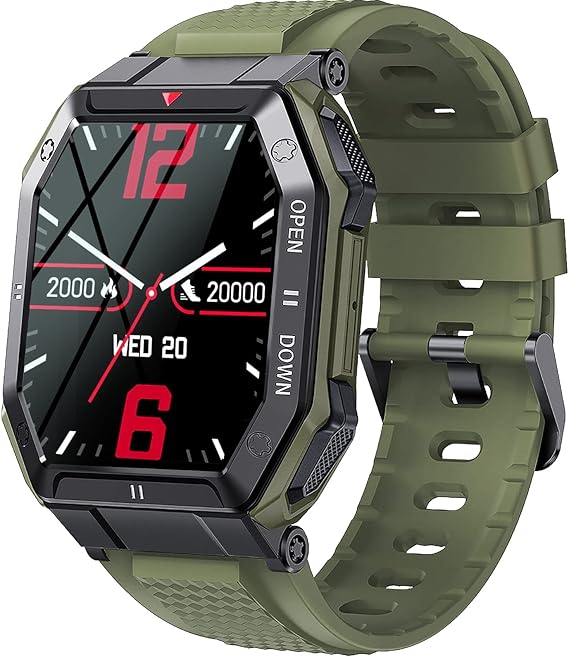 Military Smart Watch for Men with Call (Answer/Make) Outdoor Tactical
