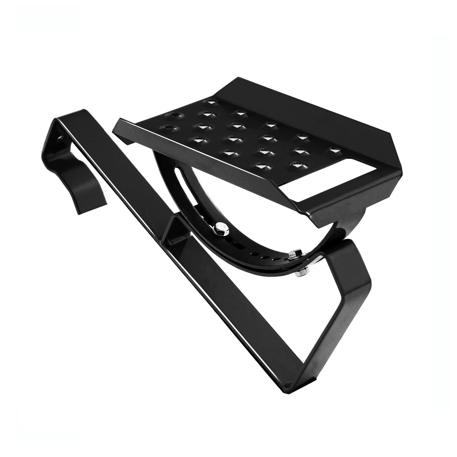 Dachtritt Einzeltritt Steigtritt Lauftritt Gitterrost Komplett Set - schwarz (RAL 9005)