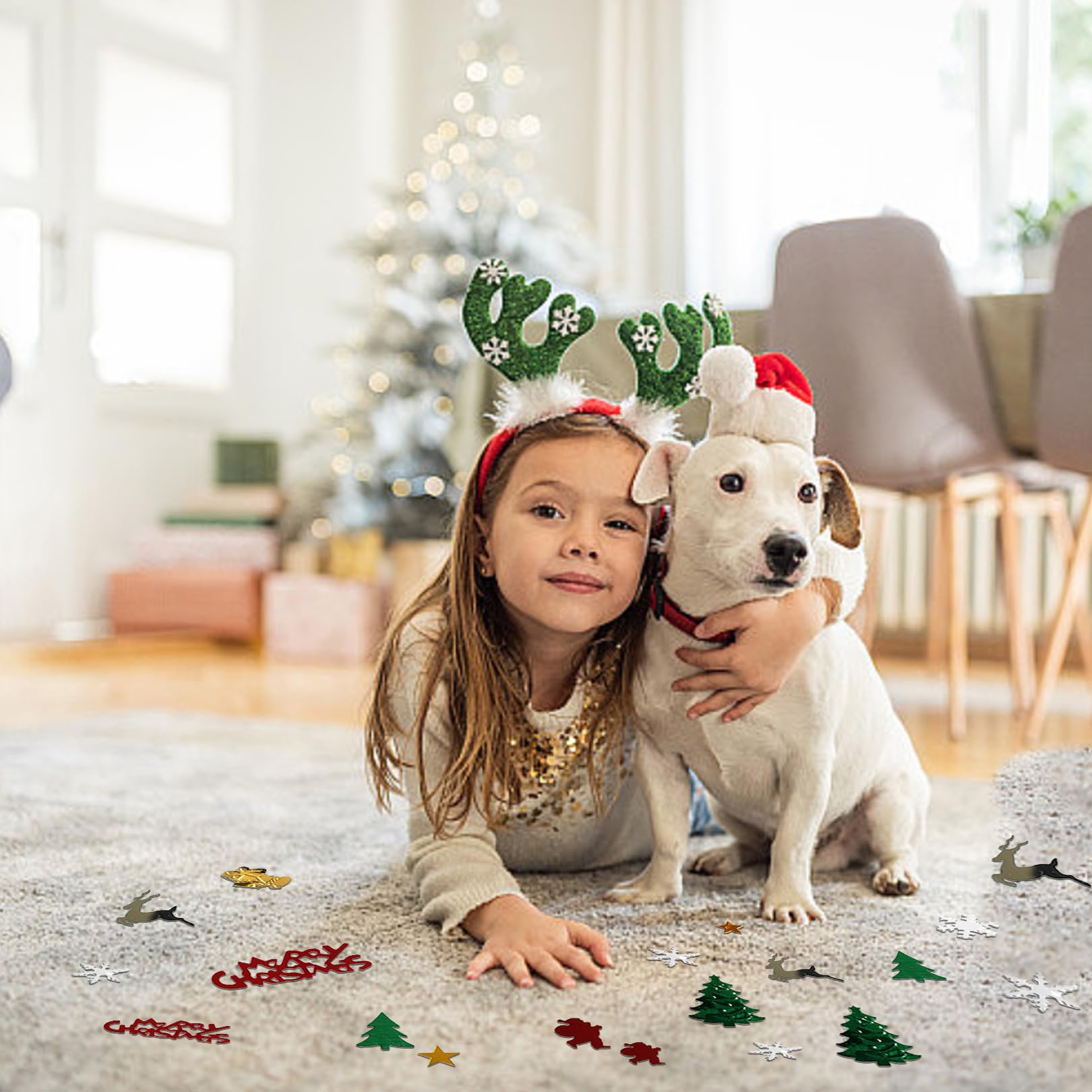Weihnachts-Konfetti – 30 G, Bunt, Mit Schneeflocken, Rentieren & Weihnachtsmännern, Für Tischdeko, Feiern & Bastelprojekte