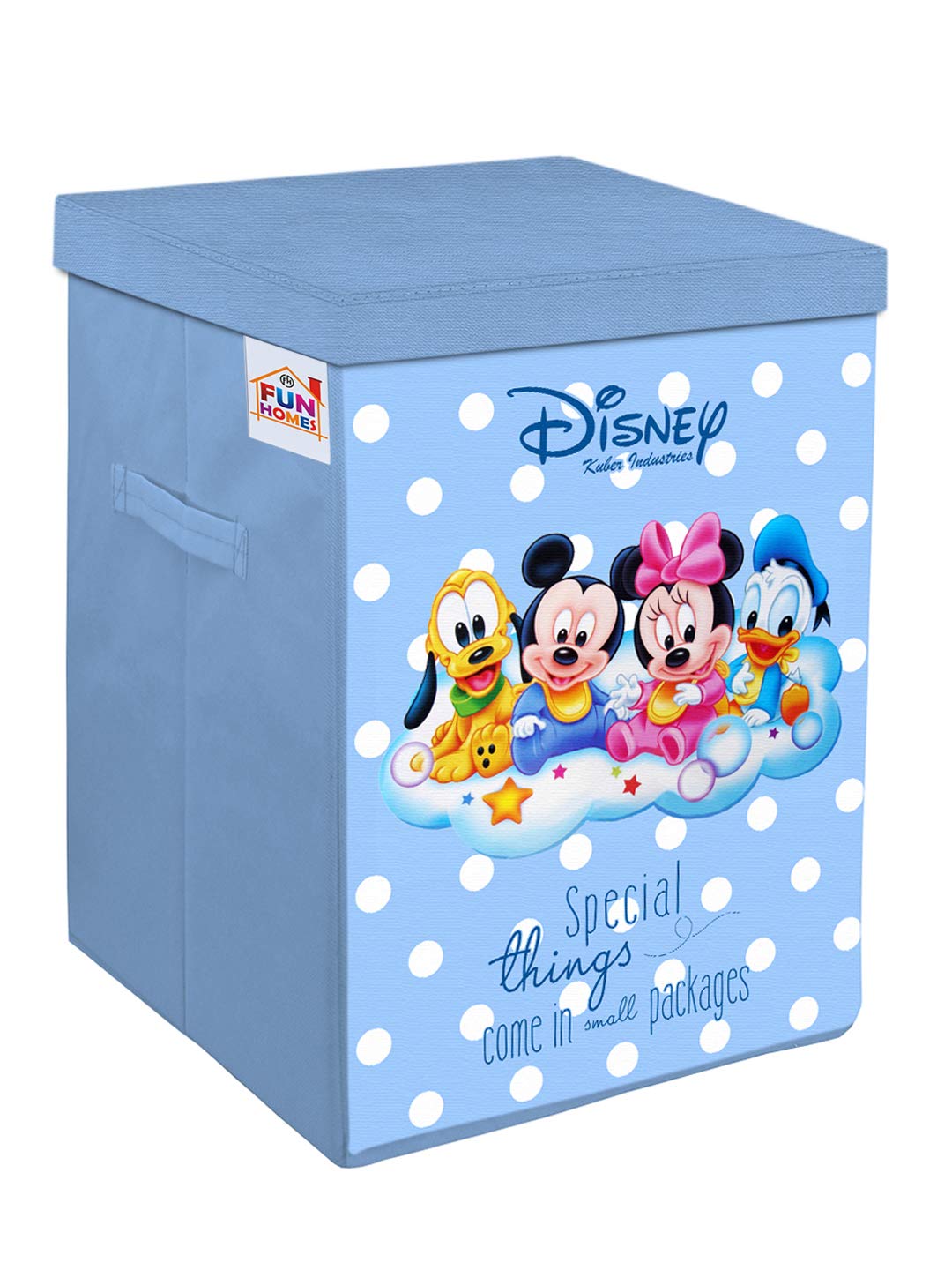 Fun Homes Non Woven 72L Laundry Bag with Handle | Cloth Separator Washing Bags for Washing Machine | Disney Kids Team Print Laundry Basket for Lingeries & Delicate Fabrics | FHUNH16280 | Royal Blue