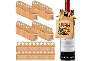 Elegant Kraft Paper Wine Box with 60 Pieces Hanger