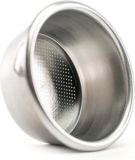 Crema Coffee Products 54mm Filter Basket | Double Shot Non-Pressurized Stainless Steel Basket | Compatible with Breville 54mm Portafilters | Precise Tapered Profile for Consistent Espresso Shots