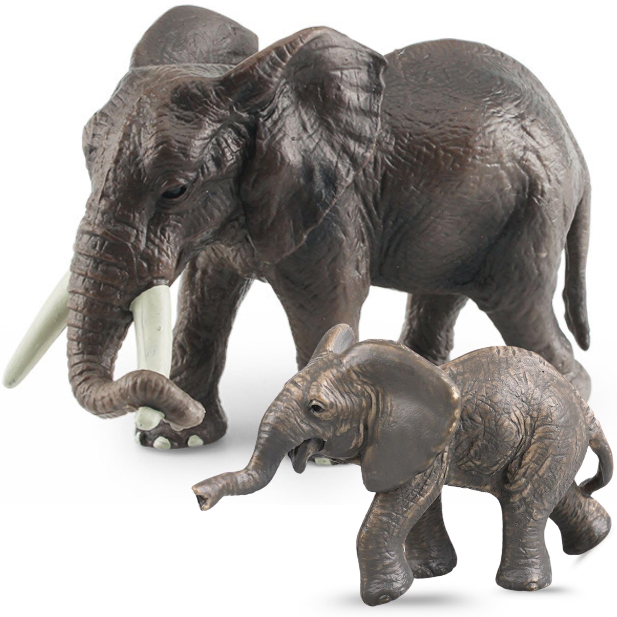 Mallexo Relaistic Elephant Toy Set|1PCs Animal Action Figurine Toys Playset for Kids Boys and Girls Big Size Cartoon Animals Figures Decoration Items for Office Table & Home Birthday Gift for Children-image-35