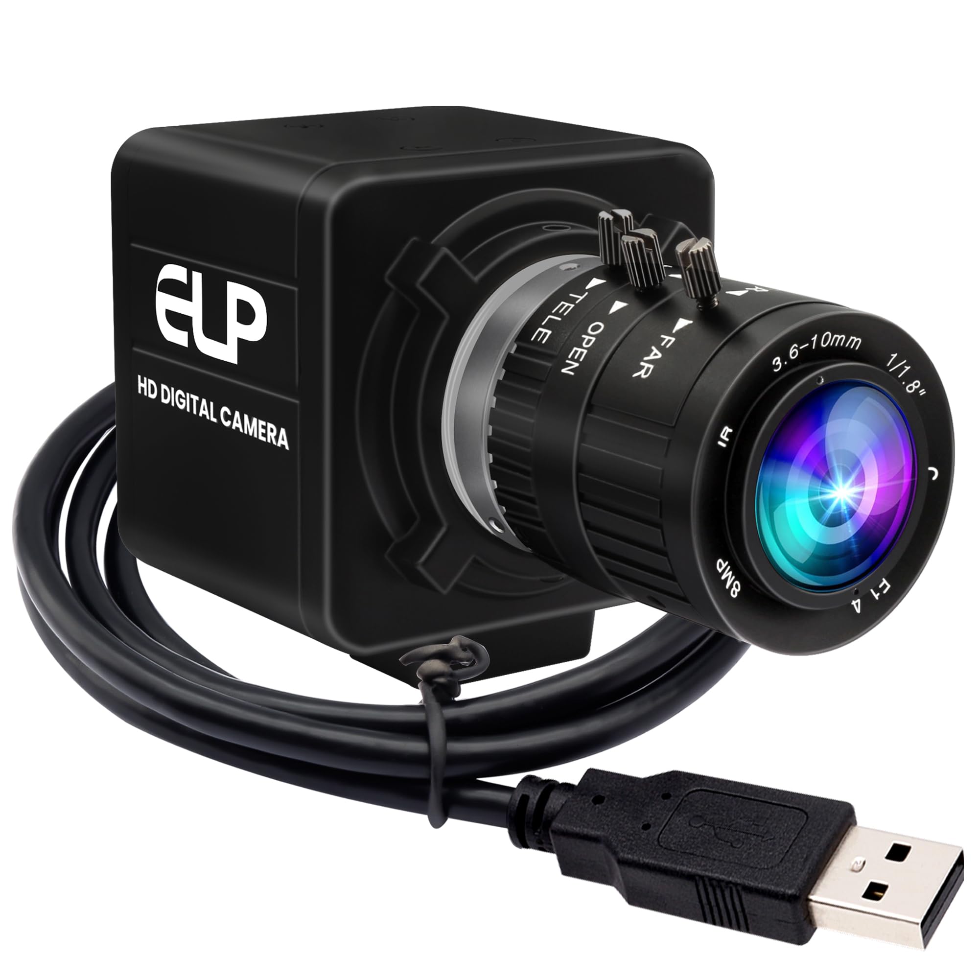 Amazon.com: ELP 12mp USB Camera Manual Zoom Webcam for Computer