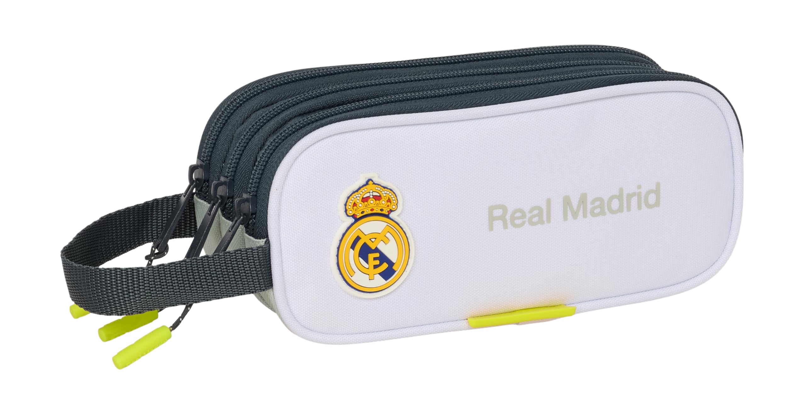 Safta Real Madrid EQUIPACIÓN 25/26 – Triple Zip Pencil Case, Children's Pencil Case, Ideal for Children from 5 to 14 Years, Comfortable and Versatile, Quality and Resistance, 21 x 7 x 8.5 cm, white, M-image-41