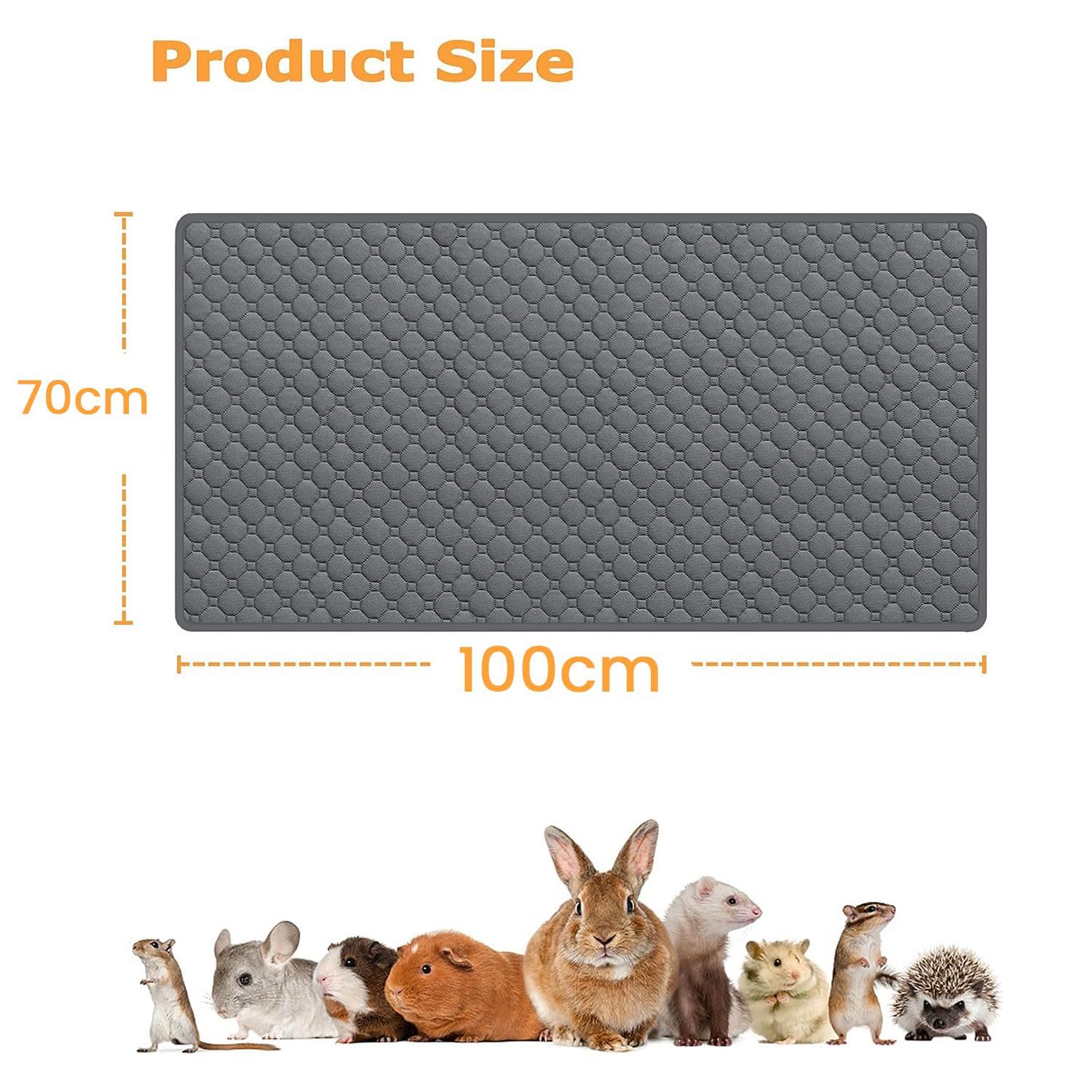 TsoLay 2 stuks cavia-kooionderleggers, wasbare cavia-pads, absorberende cavia-beddenuitrusting