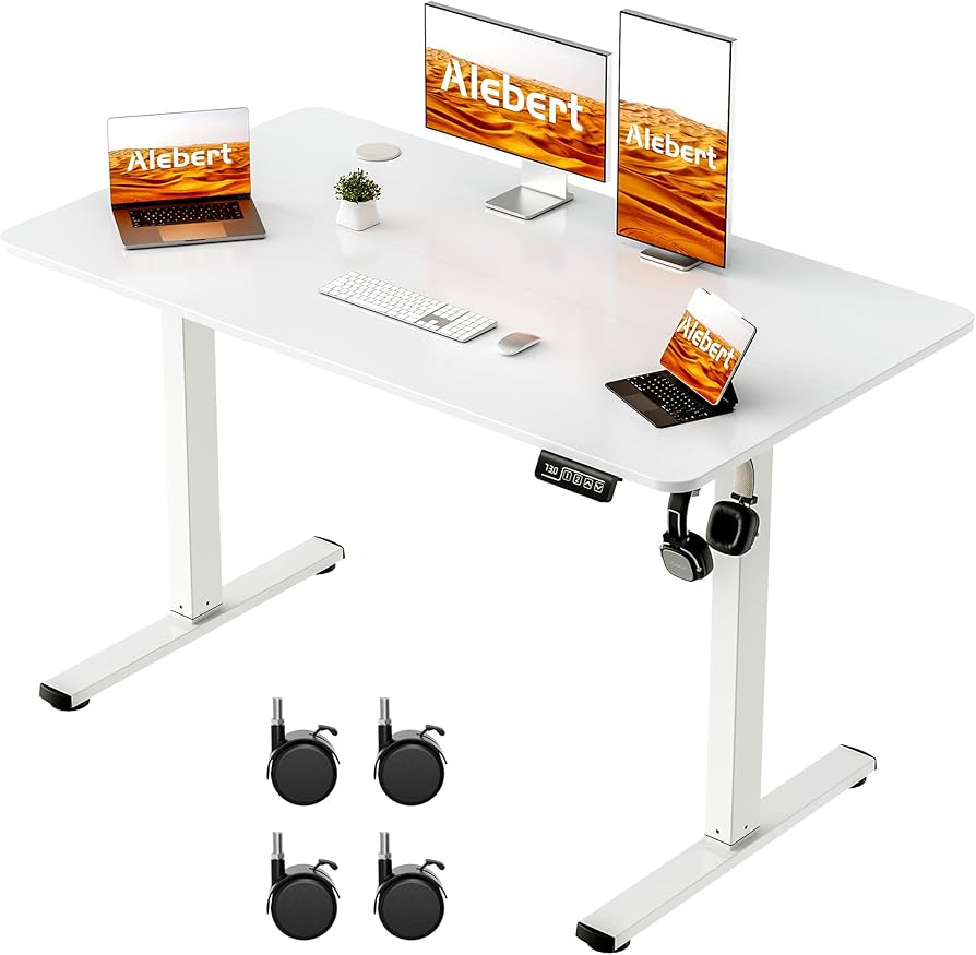Amazon.co.jp: Alebert 昇降デスク 電動 昇降式デスク 幅120