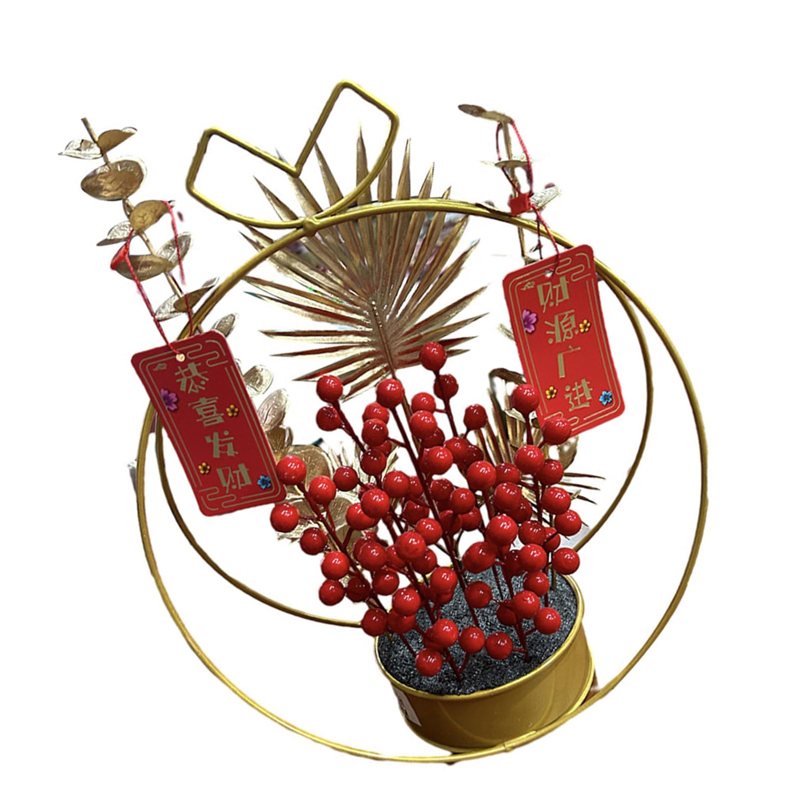 Panier de fleurs artificielles festif pour embellir votre table de réveillon