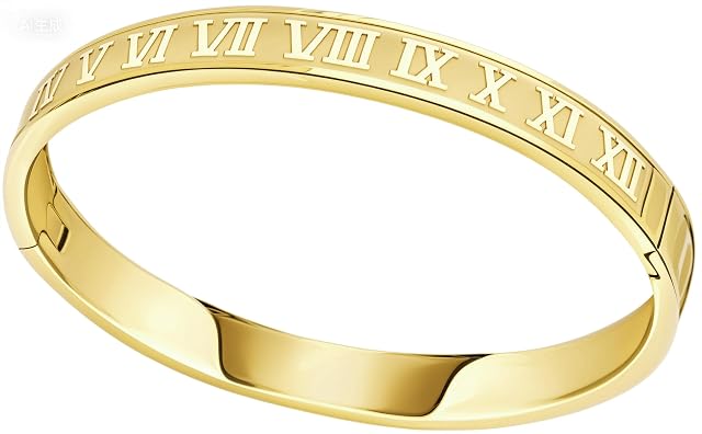 Roman Numeral Series Glossy Roman Numeral Bracelet Fashion Bracelet for Men and Women Gold silver rose gold three-color