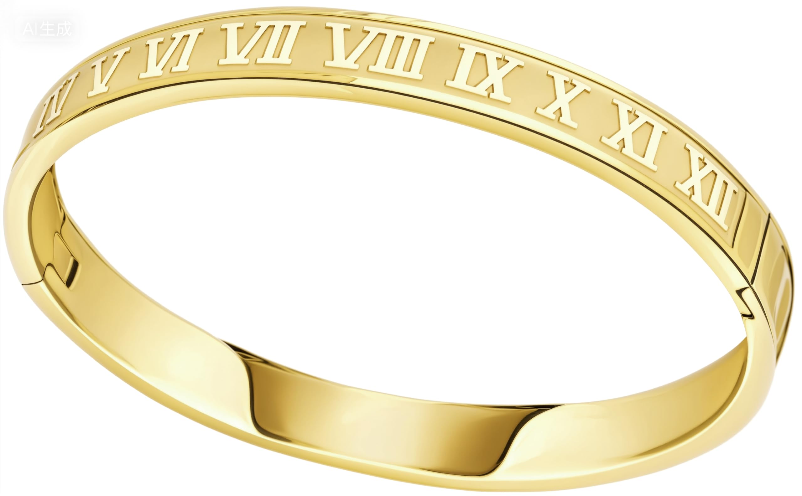 Roman Numeral Series Glossy Roman Numeral Bracelet, Fashion Bracelet for Men and Women, Gold, silver, rose gold, three-color stainless steel bracelet