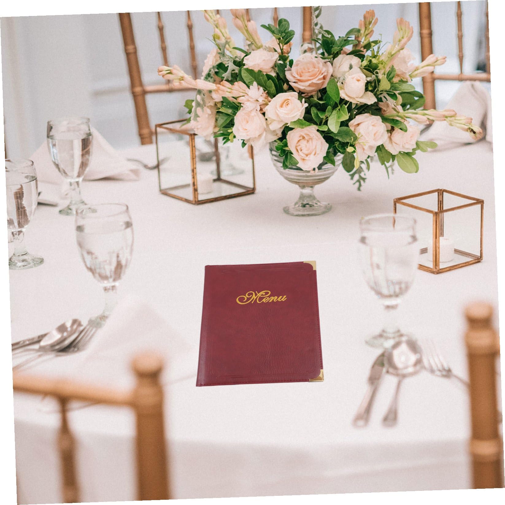 Carpeta de Menú para Restaurante Diseño Deslizante en Página Interior, Material Pu y Esquinas Redondeadas, Uso Fácil para Barra y Mostrador
