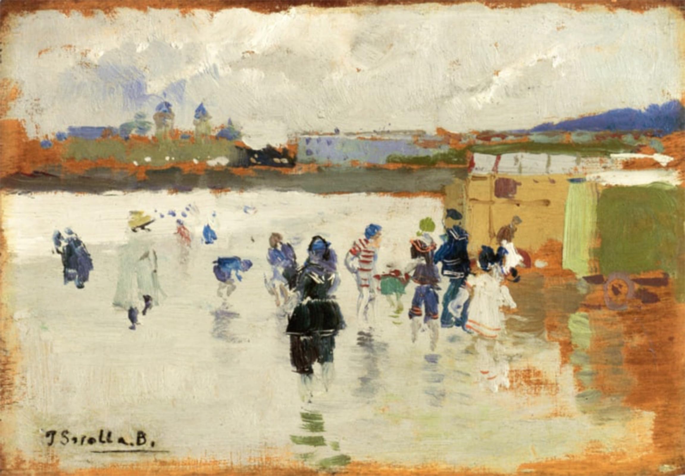 ARTXLXXBN Famous Print Painting Colorful Art Print the La Concha Beach by Joaquin Sorolla Y Bastida Canvas Art Decorations for Home Decor 60x90cm
