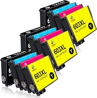 LeciRoba 603XL Ink Cartridge Replacement for Epson 603 603XL Ink Cartridge for Epson XP-2100 XP-2150 XP-3100 XP-3150 XP-4100 XP-4150 XP-4155 Workforce WF-2810 WF-2820 WF-2840 WF-2870 Printer(12 PACK)