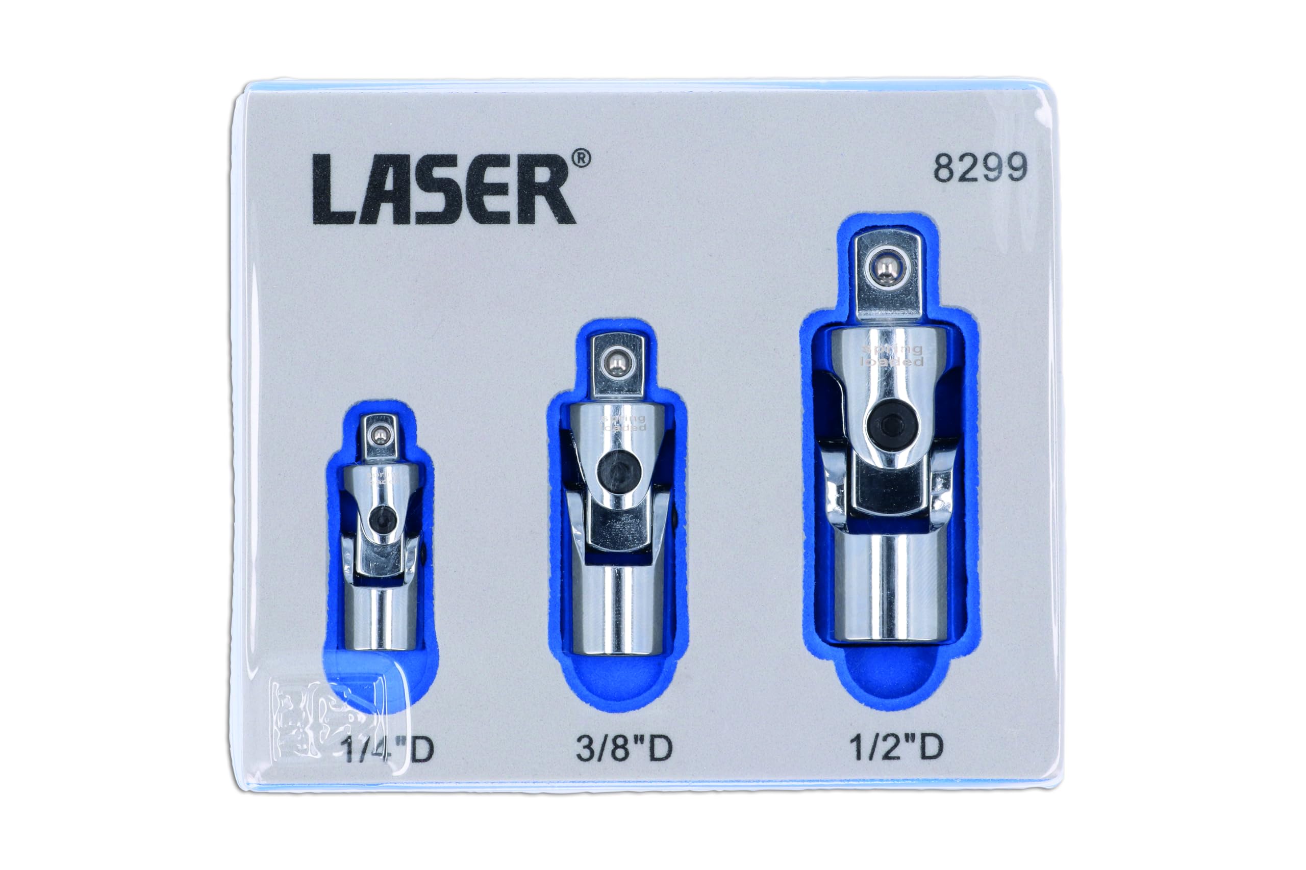 Laser Tools Universal Joint Set Spring Loaded 3pc 8299