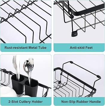 Expandable Over‑Sink Dish Drainer, Kitchen Drying Rack