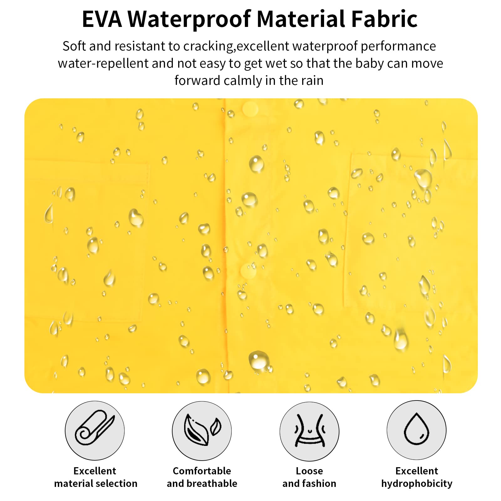 Infantiles Chubasquero, Impermeable Abrigo Ropa Poncho de Lluvia para Niños Niñas, 5-8 Años Chaquetas Traje Capa de Lluvia con Capucha para al Aire Libre Ciclismo Cámping Senderismo
