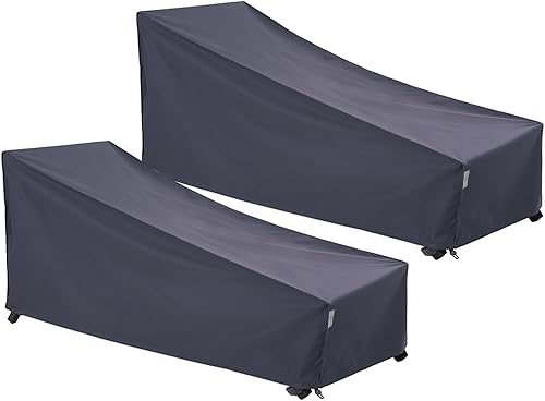F&J Outdoors Funda impermeable resistente a los rayos UV, para tumbona, para patio, 2 unidades, 79 pulgadas de largo x 30 pulgadas de ancho x 30