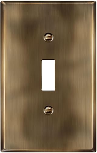 LIDER Placa de pared de metal para interruptor de luz de palanca, cubierta de interruptor de acero inoxidable, resistente a la corrosión, tamaño LIDER Placa de pared de metal para interruptor de luz de palanca, cubierta de interruptor de acero inoxidable, resistente a la corrosión, tamaño