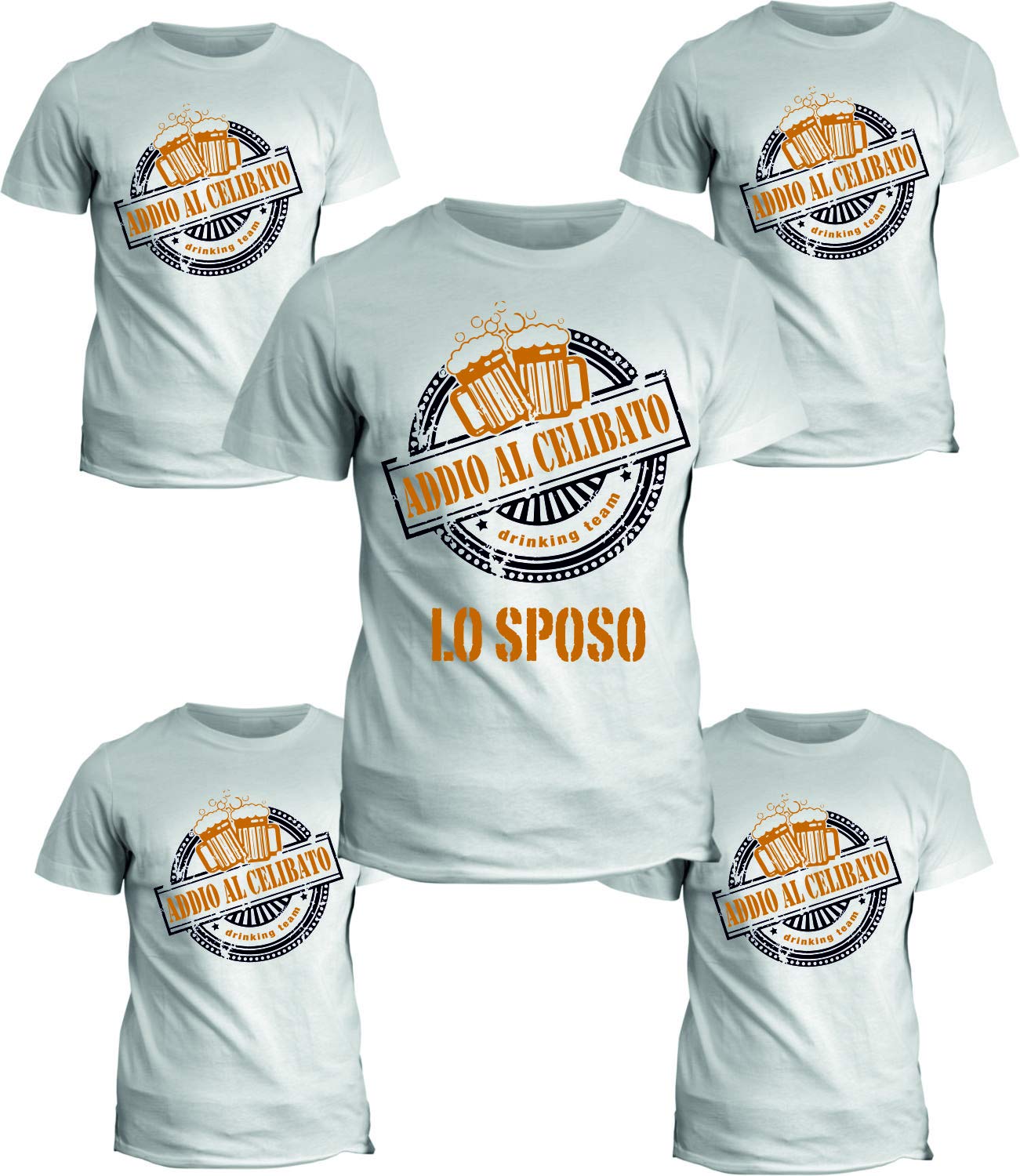 Pacchetto Magliette Personalizzabili T-Shirt Addio Al Celibato Drinking Team Gadget Addio Al Celibato