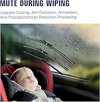 Vista 44 de 28"+20" Limpiaparabrisas frontales para Toyota Sienna 2020 2019 2018 2017 2016 2015 2014 2013 2012 2011 2010 (Juego de 2) Adaptador de gancho J/U
