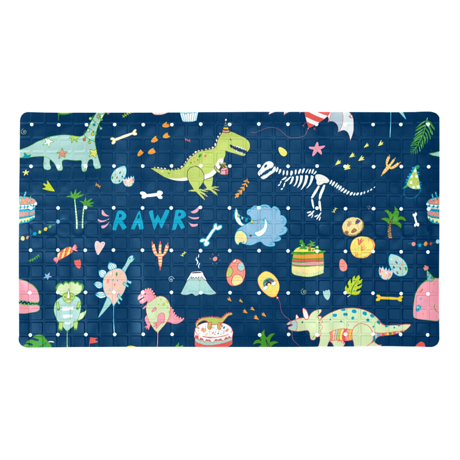 Tapis de bain antidérapant antibactérien sans phtalate pour douche et baignoire