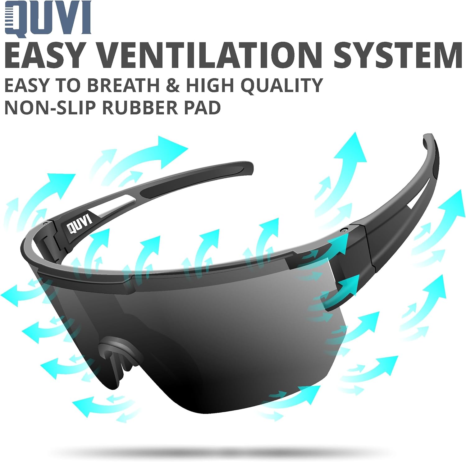 Polarized Sunglasses for Men Women Youth, UV Protection Sports Sunglasses for Hiking Cycling Running Golf Fishing - Image 3