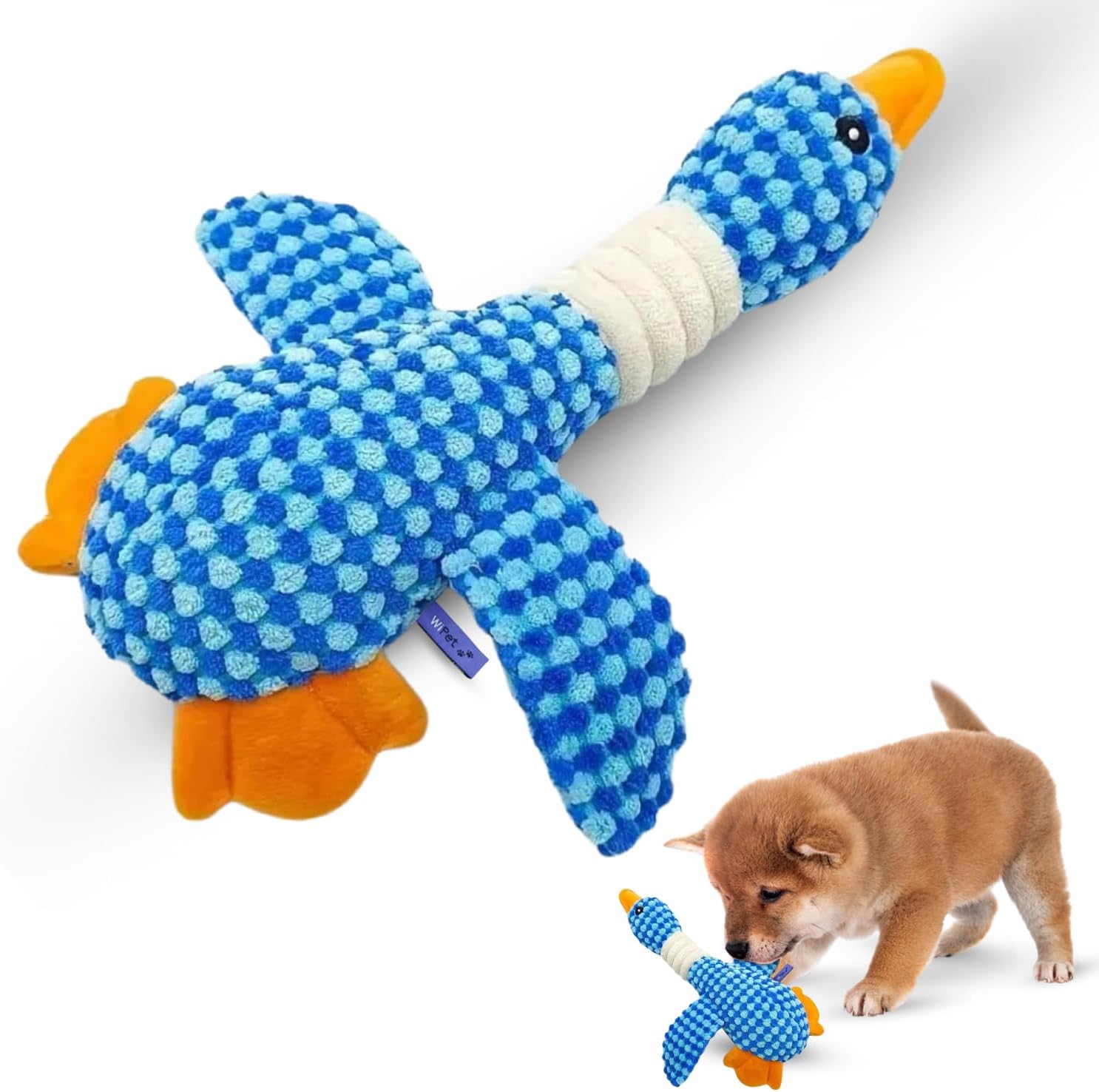 Pet Supplies WiPet Blue Goose Squeaky Dog Toy Durable Plush Dog Pet Supplies WiPet Blue Goose Squeaky Dog Toy Durable Plush Dog