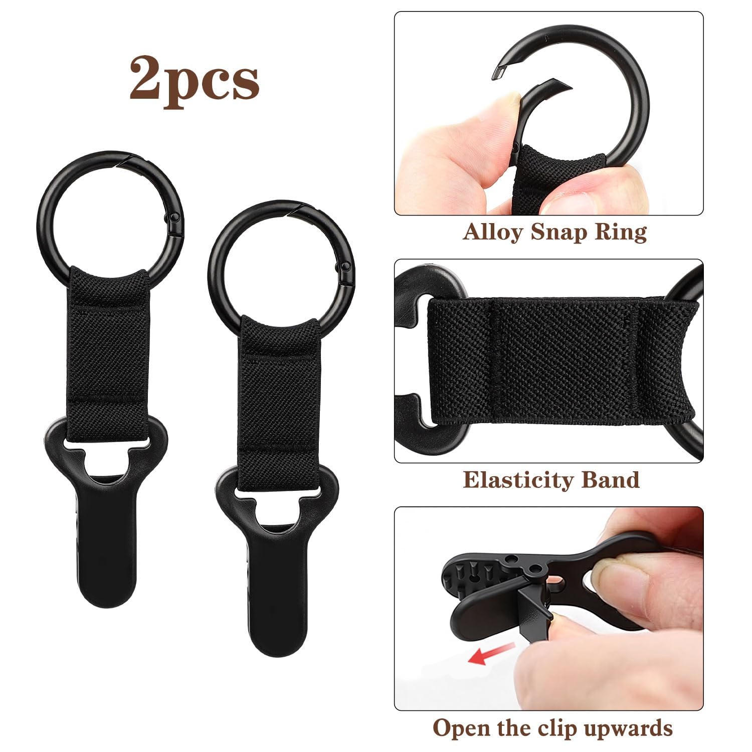 Clip Sombrero Bolso, 2 Piezas Pinzas para Sombrero, Clips de Sombreros para Viajes, Clips Sombreros Multifuncional para Hombres Mujeres, Bolsa de Viaje, Maleta, Accesorios Bolsos (A)