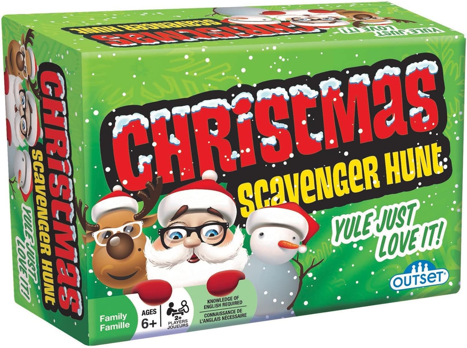 Outset Media Christmas Scavenger Hunt Game - Includes 220 Cards with Holiday Themed Objects Found Both Inside and Outside The Home (Ages 6+)