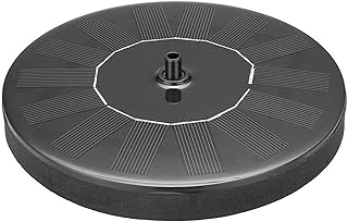 heirao4072 5.3" Solar Fountain, Upgraded Solar Powered Bird Bath Fountain Pump Floating Solar Panel Water Pump Fountain Kit For Garden Decoration, Small Pond, Pool, Fish Tank, Aquarium… (A)