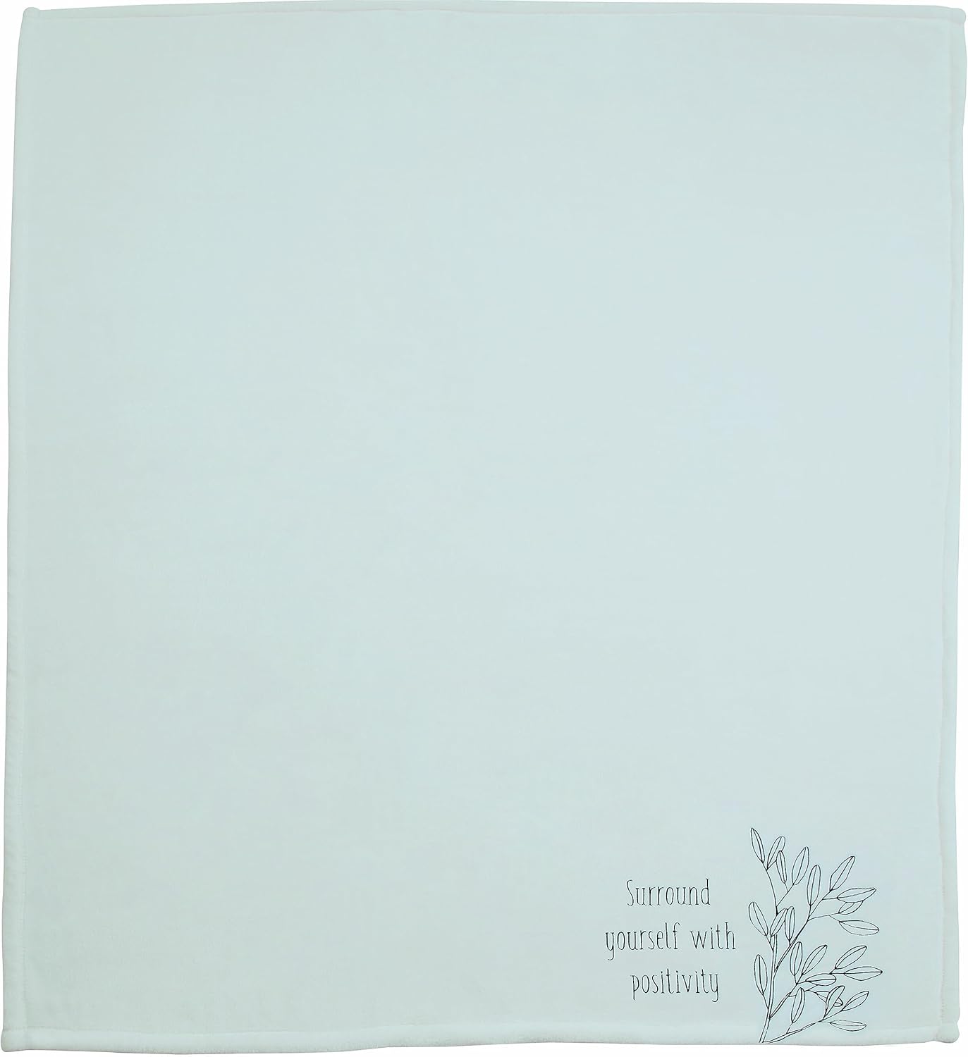 Pavilion Gift Company Surround Yourself with Positivity-50x60 Super Soft Throw Blanket with Bag-Doubles As A Pillow, Blue