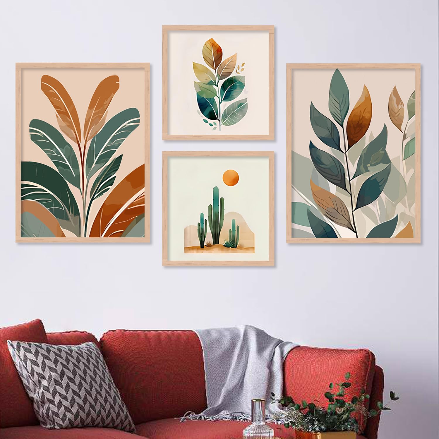 Kotart Wood Wall Paintings - Nature Leaf Art -7