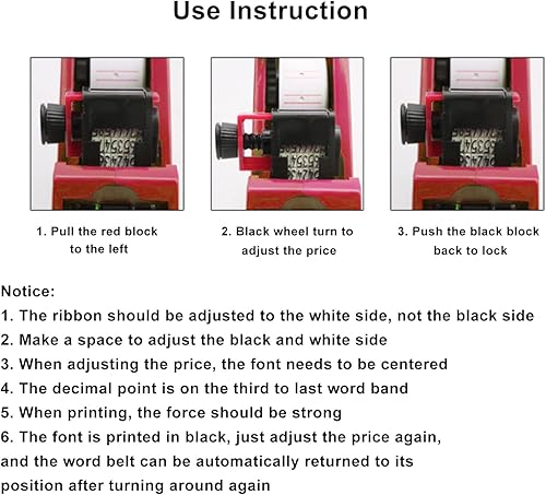 Miniatura 5 de Manual Labeling Machine 8 Digits Price Tag Gun with Cartridge Portable Price Marking Tool Label Applicator Price Label Machine Labeling Machine