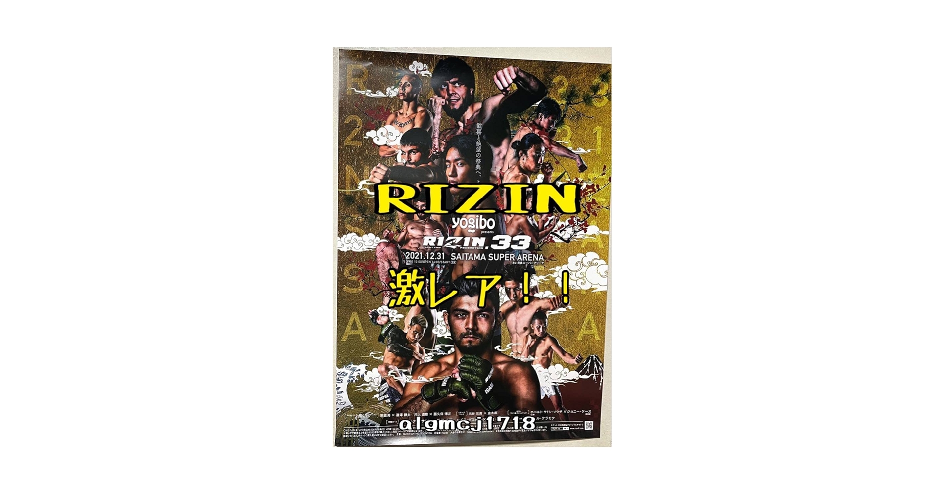 Amazon.co.jp: 激レアRIZIN.33 ポスタートフィックムサエフ