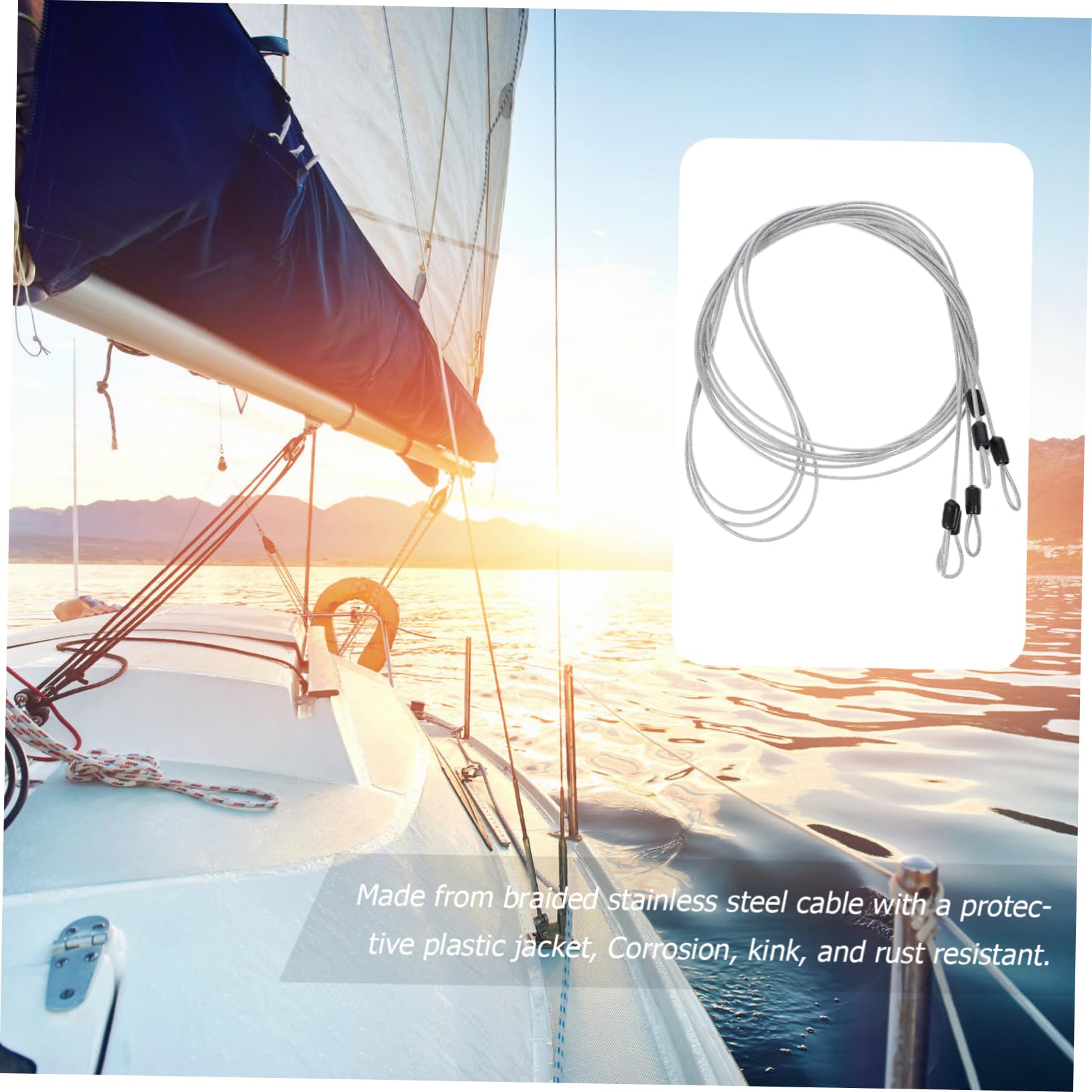 MUSISALY 3pcs Hard Rope Wire Cable Rope Sturdy Rope Steel Wire Rope Car Clothing Wire Rope