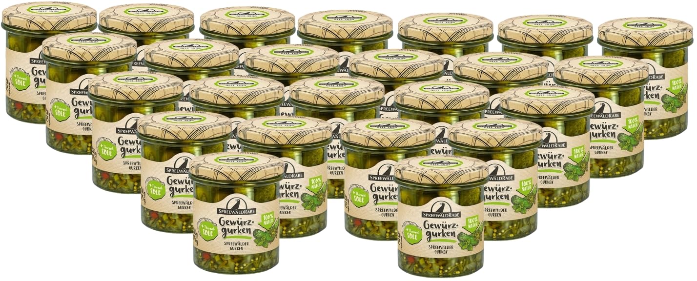 24 Gläser Premium Rabe Gewürzgurken