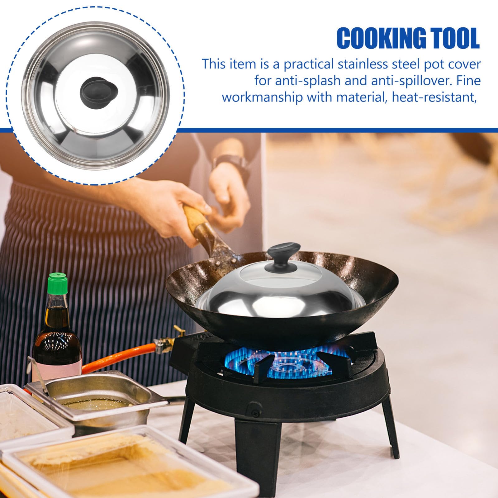 Zerodeko Coperchio in Acciaio Inossidabile per Pentole e Wok, Antispruzzo e Trattenimento Vapore, Design Elegante e Superficie Liscia per Cucina Efficiente