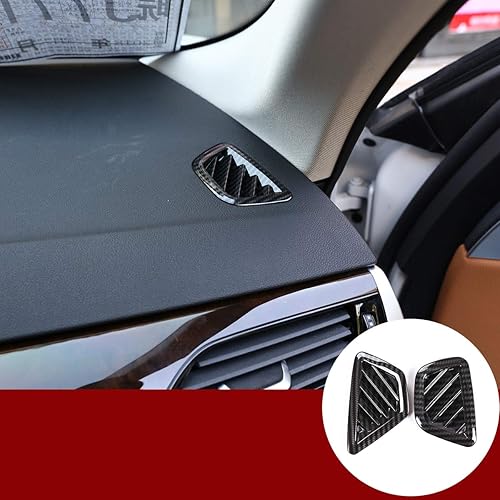 Miniatura 1 de YIWANG consola central de fibra de carbono estilo consola de salpicadero lateral de aire acondicionado salida de ventilación marco 2 piezas para BMW