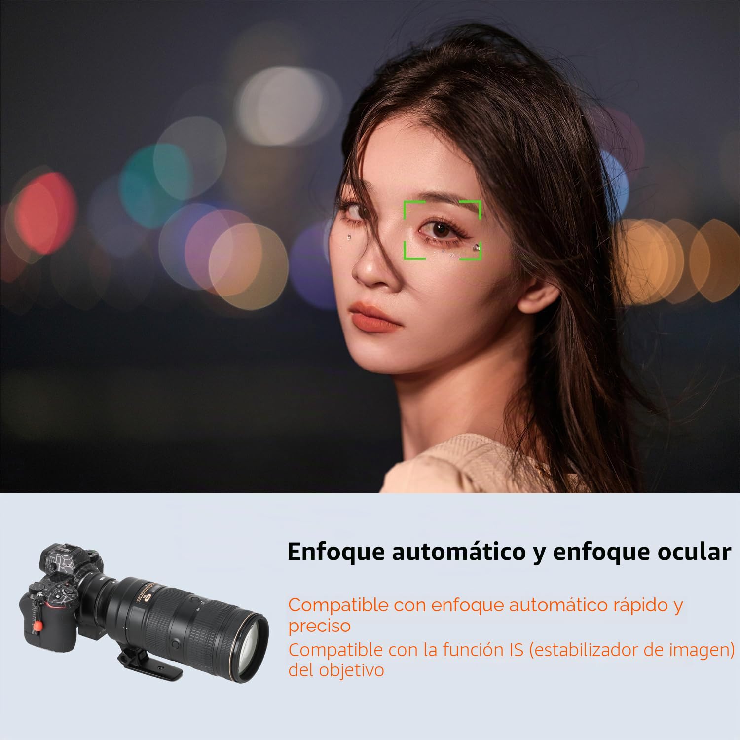 NF-Z Adaptador de Lente metálica de Enfoque automático Compatible con Nikon Lente de Serie F a cámara de Montaje Z NIK0N Z5 Z6 Z7 Z8 Z9 Z30 Z50 Zfc