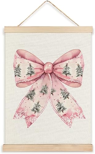 Miniatura 9 de RYYCDOI Decoración navideña de vaca occidental, arte de pared de vaca de las tierras altas de Feliz Navidad, decoración de pared de Navidad de vaca