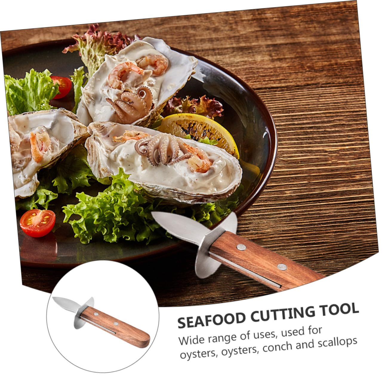 ULTECHNOVO 3piezas Cortador De Ostras Inoxidable Herramienta Práctica Para Moluscos Diseño Ergonómico Cocinas y
