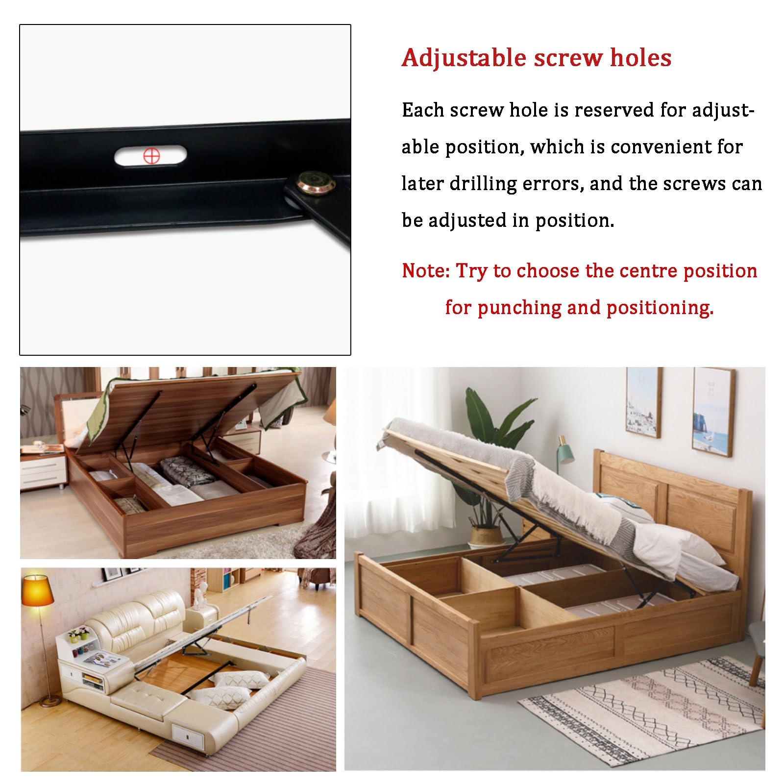 ROFBIHG Mécanisme de levage de lit à gaz robuste - Kit de levage pneumatique pour lit de rangement - Pour lit de rangement - Pour lit et canapé - Économie d'espace - Projet de bricolage (0,75 m)